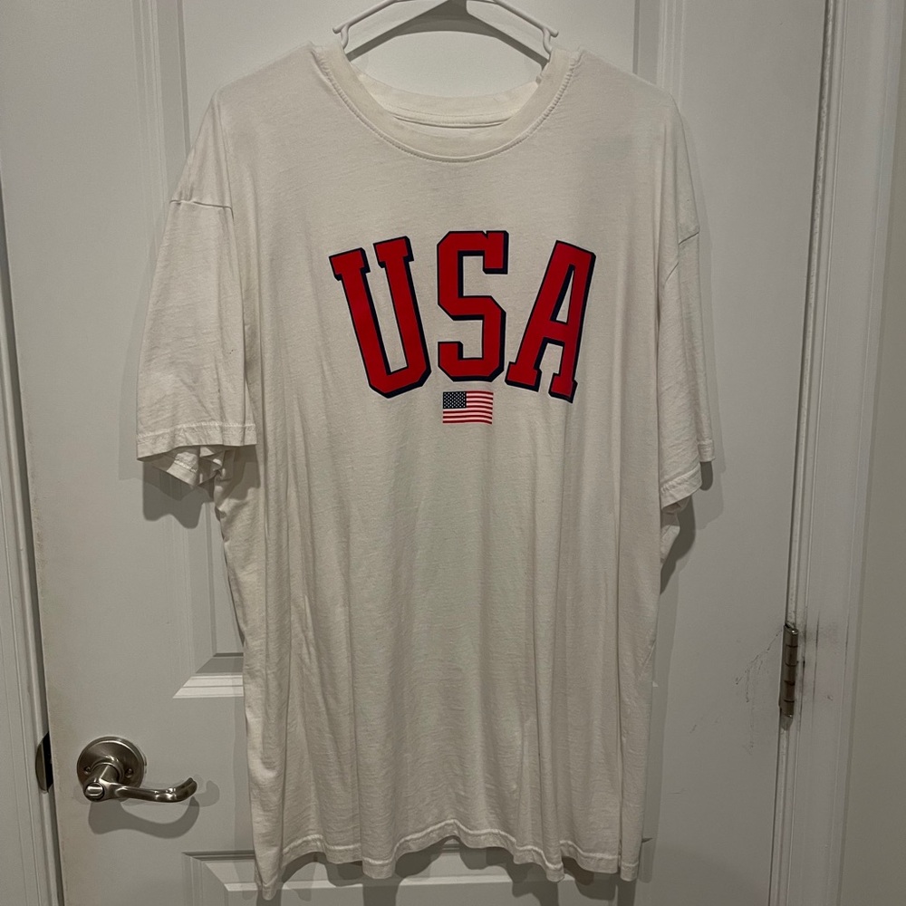 XXL USA Graphic White T-Shirt